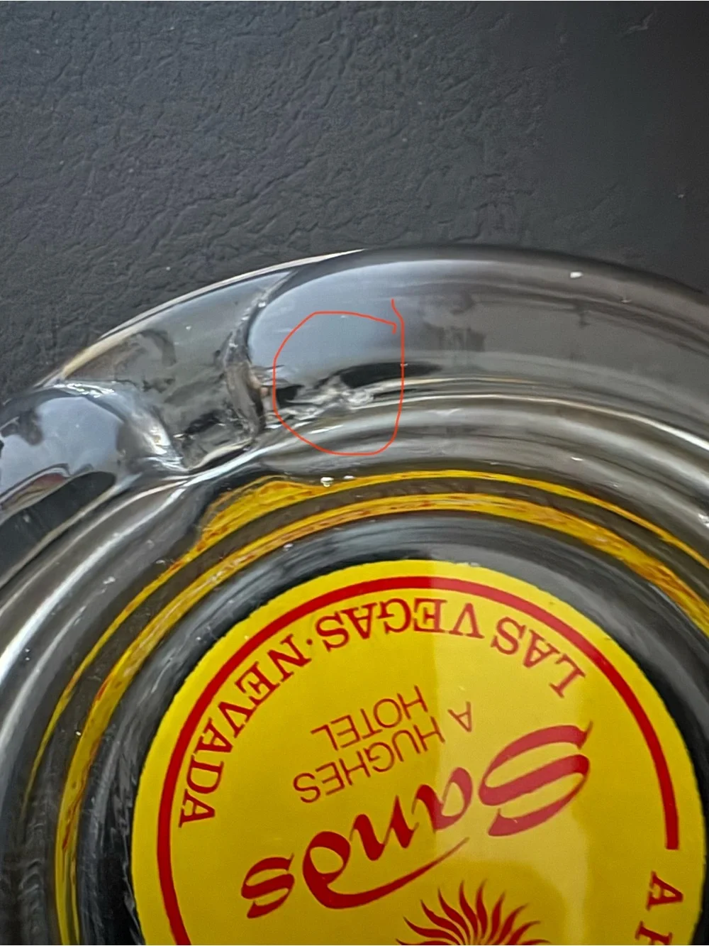 Sands Hotel LasVegas Vintage Glass Ashtray Rat Pack Era 1960’s Casino Tobacciana